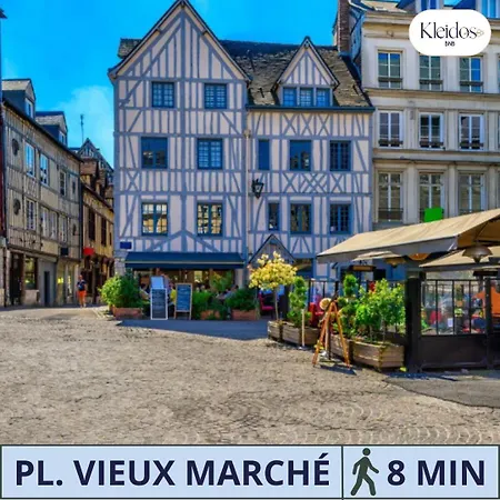 Chronos By Kleidos, Grand Duplex, 4 Personnes, 3 Minutes Gros Horloge & Opera De Apartment Rouen