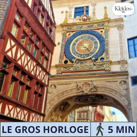 Chronos By Kleidos, Grand Duplex, 4 Personnes, 3 Minutes Gros Horloge&opéra De Appartamento